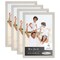 Pack of 4 White Washed Picture Frames | Solid Wood | UV-Resistant Acrylic | Easy Gallery Wall Setup